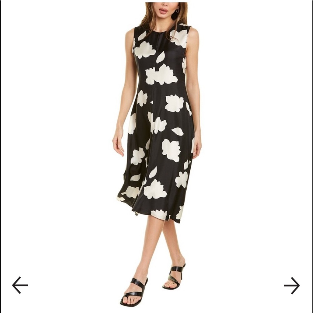 Theory Nophella Silk Midi Dress